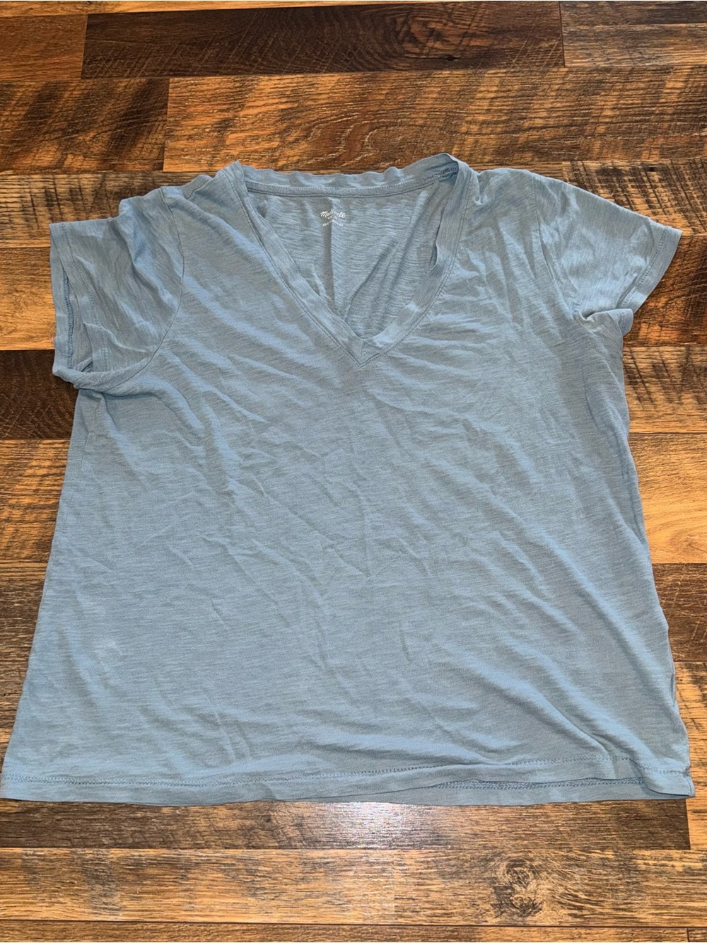 Madewell Light Sage Green V-Neck Tee